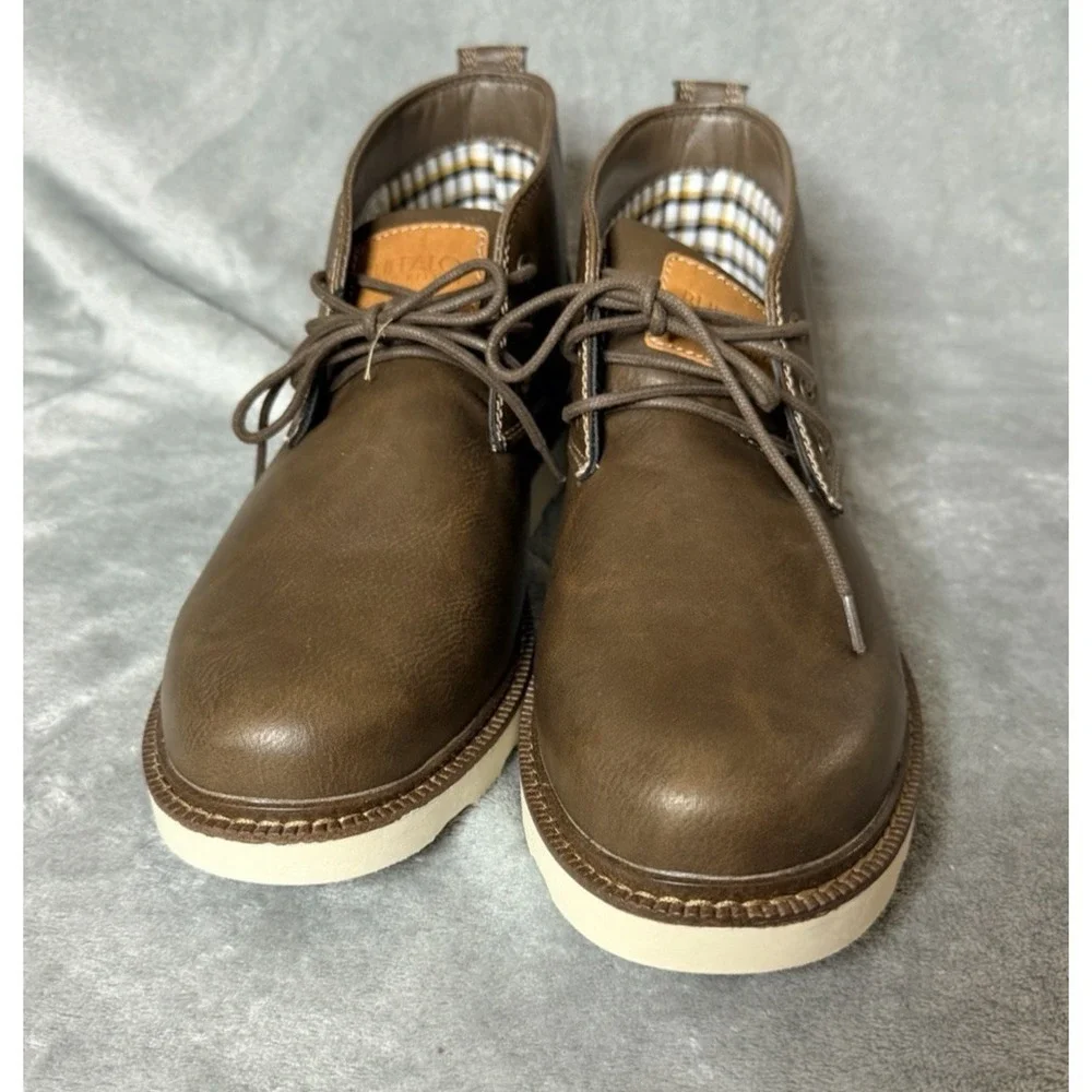 Buffalo David Bitton Men's Metcalf Boots SZ 12 Brown‎ Faux Leather